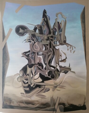 Картина под названием "TULIPA" - Stefano Mazzolini, Подлинное произведение искусства, Масло