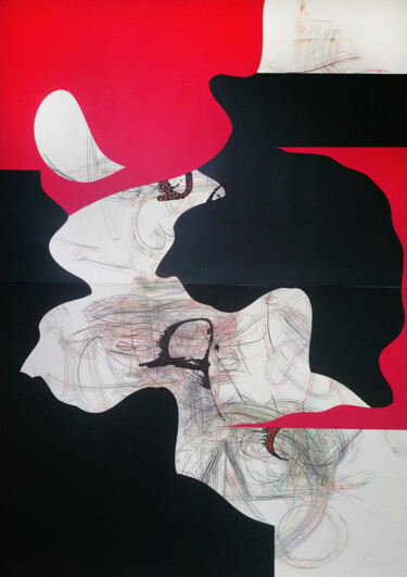 Painting titled "MANDRA" by Stefano Mazzolini, Original Artwork, Collages