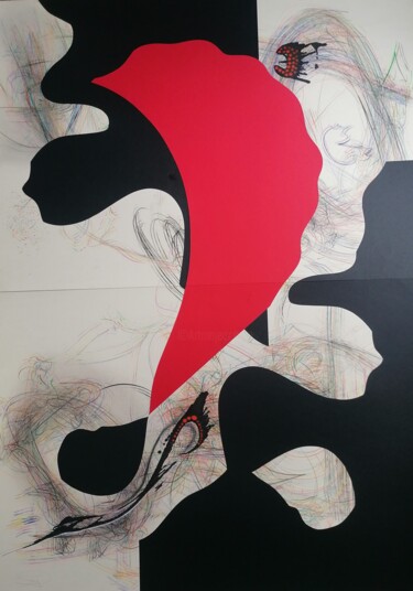 Malerei mit dem Titel "GRANCC" von Stefano Mazzolini, Original-Kunstwerk, Collagen