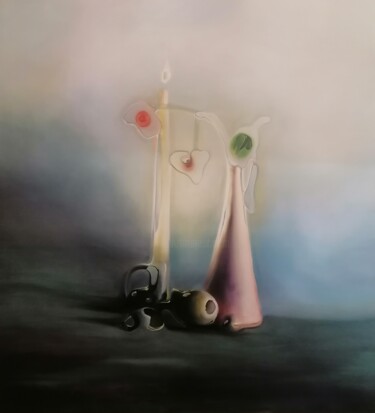 Картина под названием "LUCILLE" - Stefano Mazzolini, Подлинное произведение искусства, Масло