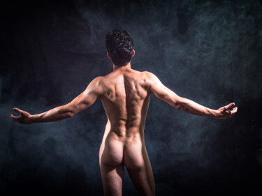Fotografie getiteld "Naked man's back. S…" door Stefano Mercurius, Origineel Kunstwerk, Digitale fotografie