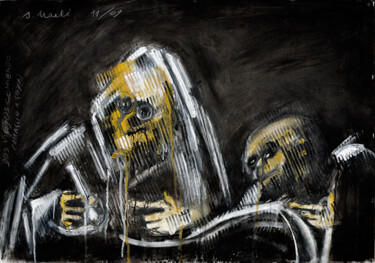 Pintura titulada "LOS DOS VIEJOS COMI…" por Stefano Nardi, Obra de arte original, Acrílico