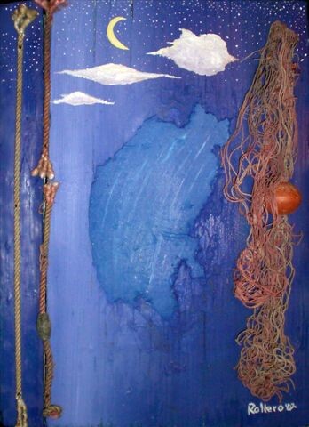 Painting titled "Tavole del Mare" by Stefano Rollero, Original Artwork