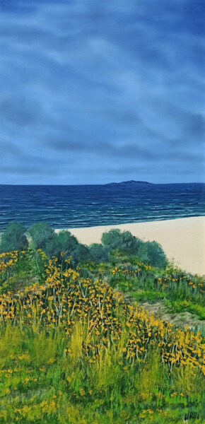 Malerei mit dem Titel "Glimpse of the sea…" von Stefano Urzi, Original-Kunstwerk, Öl Auf Keilrahmen aus Holz montiert