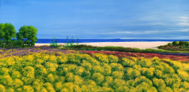 Painting titled "Seaside & Nature -…" by Stefano Urzi, Original Artwork, Oil Mounted on Wood Stretcher frame