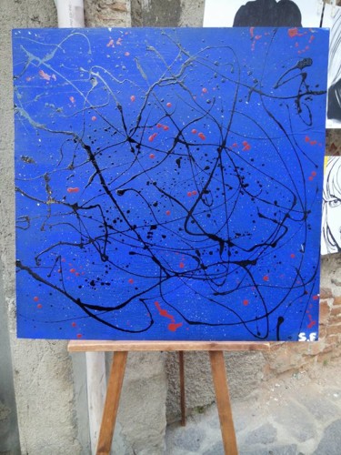 Painting titled "Nel blu dipinto di…" by Appassito, Original Artwork