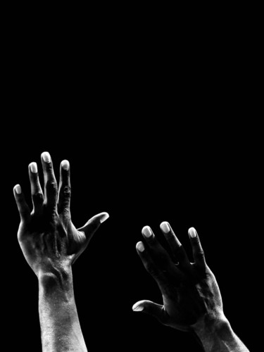 Fotografia intitolato "Black Hands White 01" da Stefano Ceretti, Opera d'arte originale