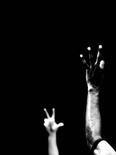 Fotografia intitolato "Black Hands White 02" da Stefano Ceretti, Opera d'arte originale