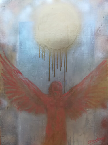 Pintura titulada "Icarus Ultio" por Stefano Davidson, Obra de arte original, Tiza