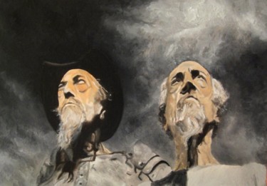 Malerei mit dem Titel "DON CHISCIOTTE & DO…" von Stefano Davidson, Original-Kunstwerk