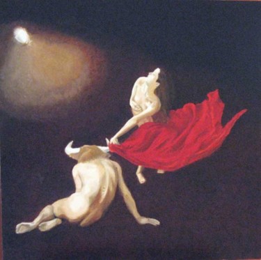 Pittura intitolato "Parsifae e il minot…" da Stefano Davidson, Opera d'arte originale