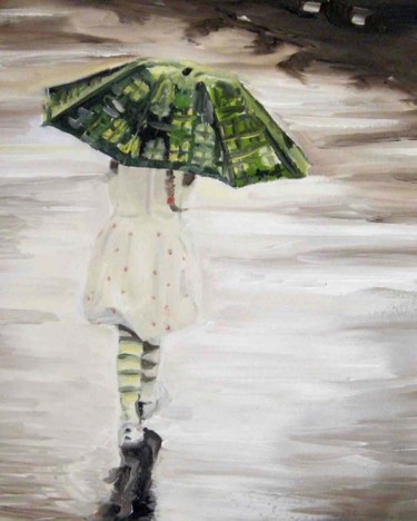 Painting titled "La pluie" by Stefano Davidson, Original Artwork