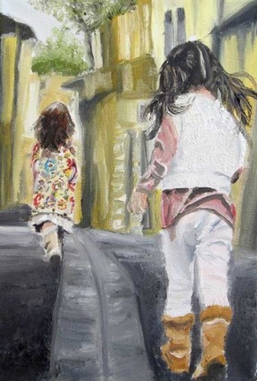Pintura titulada "Fila a casa prima c…" por Stefano Davidson, Obra de arte original