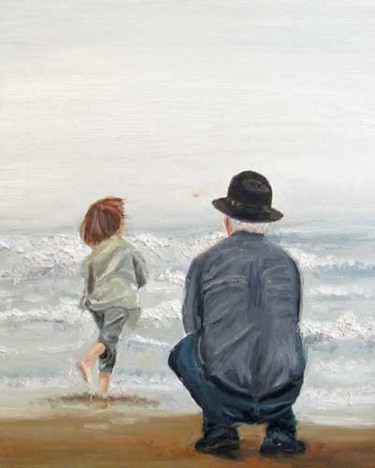 Pintura intitulada "Guarda nonno!" por Stefano Davidson, Obras de arte originais