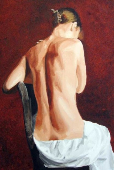 Painting titled "Pudore" by Stefano Davidson, Original Artwork