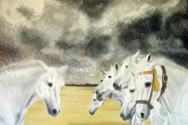 Pittura intitolato "I pretendenti" da Stefano Davidson, Opera d'arte originale