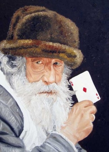 Pittura intitolato "Piotr il giocatore" da Stefano Davidson, Opera d'arte originale