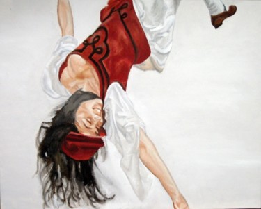 Painting titled "L' ACROBATA" by Stefano Davidson, Original Artwork
