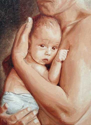 Malerei mit dem Titel "Paternità (III)" von Stefano Davidson, Original-Kunstwerk