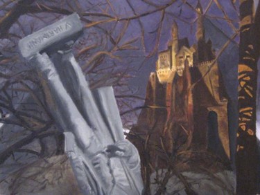 Pittura intitolato "Il vecchio castello" da Stefano Davidson, Opera d'arte originale