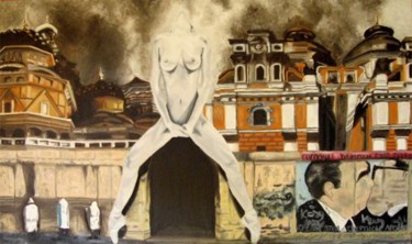 Pittura intitolato "La grande porta di…" da Stefano Davidson, Opera d'arte originale