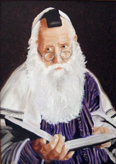Painting titled "RABBI" by Stefano Davidson, Original Artwork