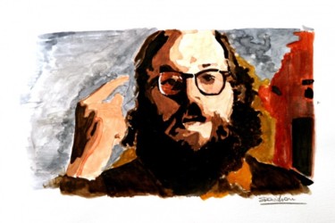 Schilderij getiteld "Allen Ginsberg" door Stefano Davidson, Origineel Kunstwerk