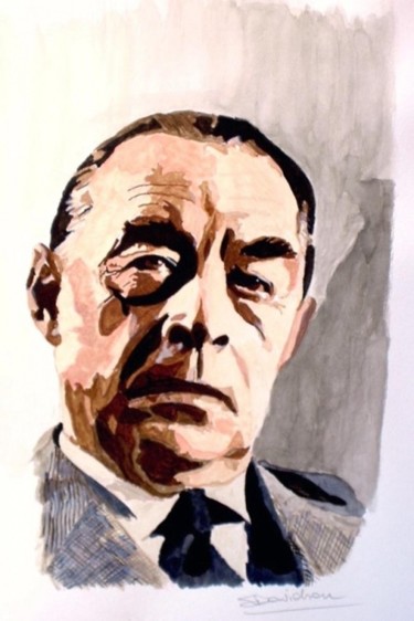 Painting titled "Erich Maria Remarque" by Stefano Davidson, Original Artwork