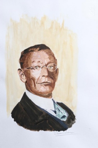 Ζωγραφική με τίτλο "Hermann Hesse" από Stefano Davidson, Αυθεντικά έργα τέχνης