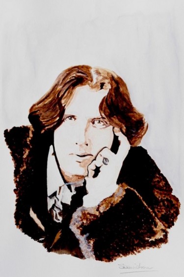 Malerei mit dem Titel "Oscar Wilde (II)" von Stefano Davidson, Original-Kunstwerk