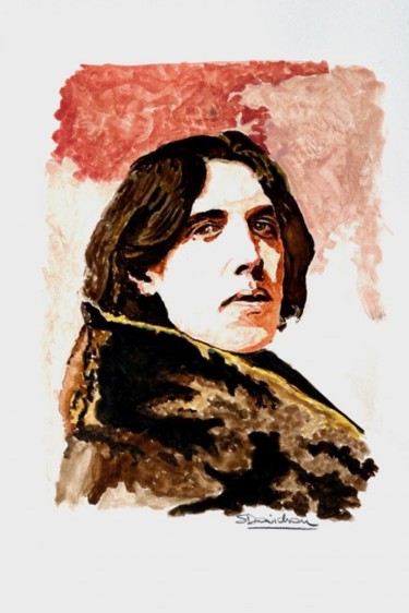 Peinture intitulée "Oscar Wilde" par Stefano Davidson, Œuvre d'art originale