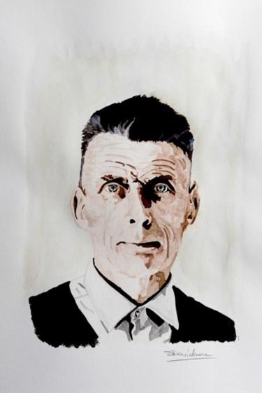 Pittura intitolato "Samuel Beckett (II)" da Stefano Davidson, Opera d'arte originale
