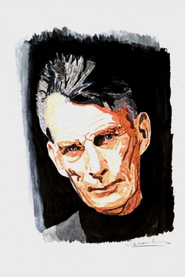 Pittura intitolato "Samuel Beckett" da Stefano Davidson, Opera d'arte originale