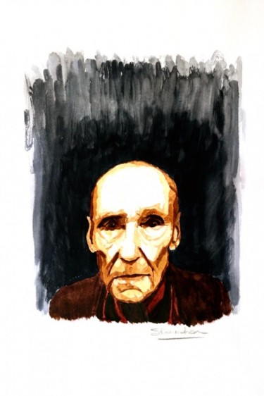 Painting titled "William Burroughs" by Stefano Davidson, Original Artwork