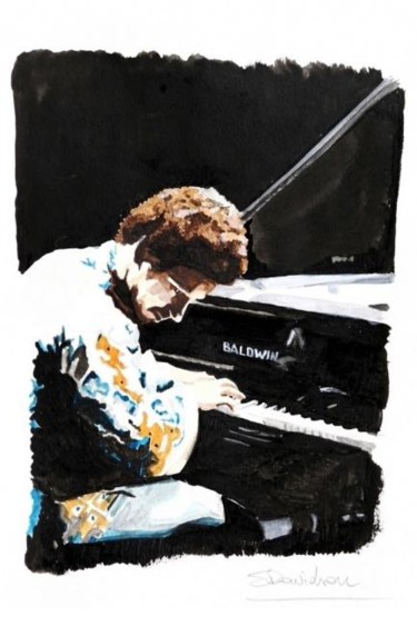 Painting titled "Keith Jarret" by Stefano Davidson, Original Artwork