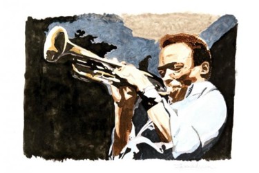 Malarstwo zatytułowany „Miles Davis” autorstwa Stefano Davidson, Oryginalna praca