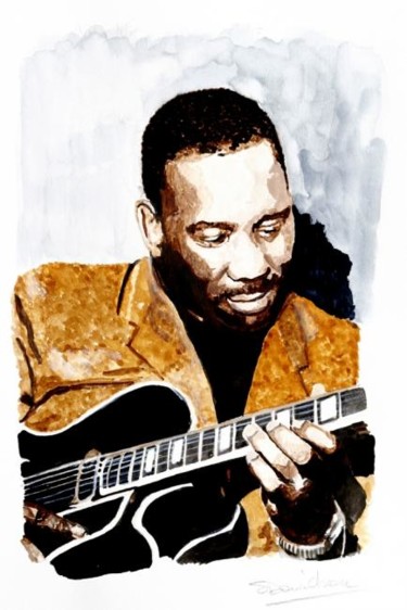 Painting titled "Wes Montgomery" by Stefano Davidson, Original Artwork
