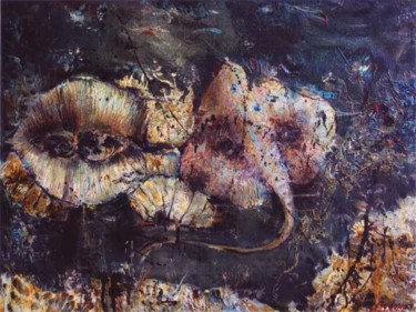 Painting titled "Stingray" by Stefano Popovski, Original Artwork, Oil