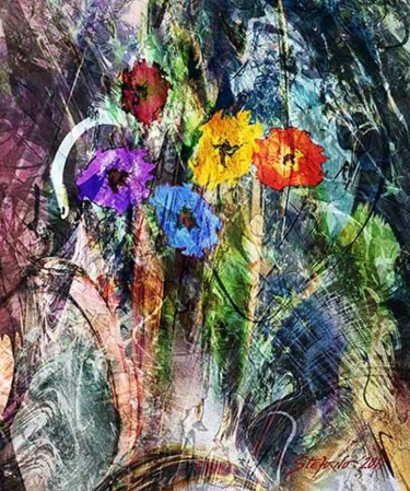 Digital Arts titled "Wild Flowers" by Stefano Popovski, Original Artwork, 2D Digital Work