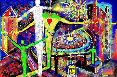 Digital Arts titled "Metropoli" by Stefano Rosa, Original Artwork, Digital Painting