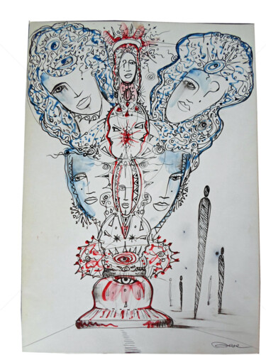 Zeichnungen mit dem Titel "FONTE" von Stefano Rosa, Original-Kunstwerk, Andere