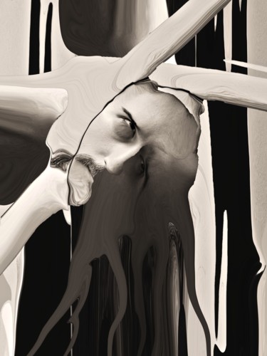 Arts numériques intitulée "Eyebrowman" par Stefan Vujisic, Œuvre d'art originale, Travail numérique 2D