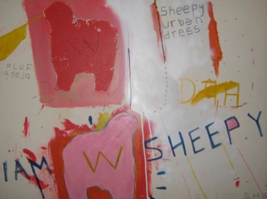 Peinture intitulée "| SHEEPY WU |" par Swaxu, Œuvre d'art originale
