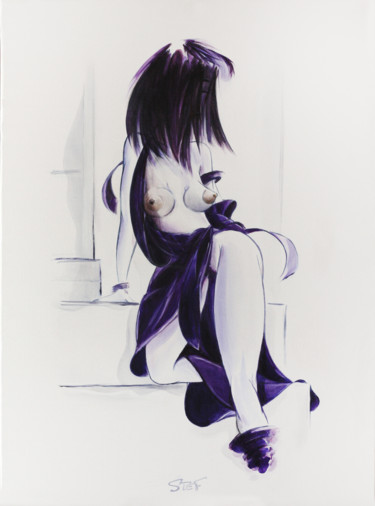 Malerei mit dem Titel "Instant N°19" von Stef'Création, Original-Kunstwerk, Acryl