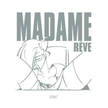 Arts numériques intitulée "Madame Rêve N°2 Bla…" par Stef'Création, Œuvre d'art originale, Peinture numérique