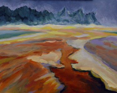 Painting titled "Nordland 1" by Steffi Goldrand, Original Artwork, Acrylic