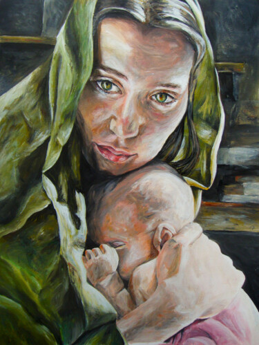 Peinture intitulée "Mother's Day" par Stefi Ash, Œuvre d'art originale, Acrylique Monté sur Châssis en bois