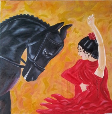 Painting titled "pasione" by Stefka Hristova, Original Artwork