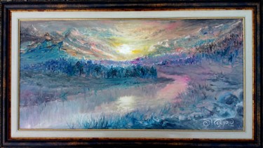 Pittura intitolato "Inverno in montagnia" da Stefka Hristova, Opera d'arte originale