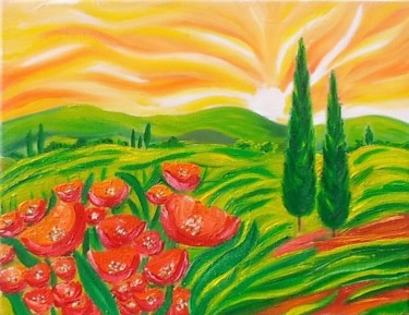Painting titled "Primavera" by Stefka Hristova, Original Artwork